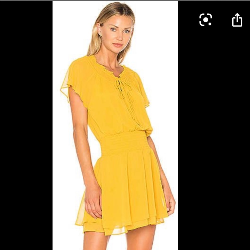 BCBG Mustard Yellow Mini Summer Dress